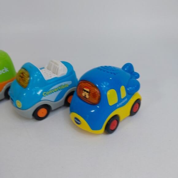 Vtech Go Go Smart Wheels Green Orange Truck, Blue Convertible, Blue Airplane - Picture 2 of 7